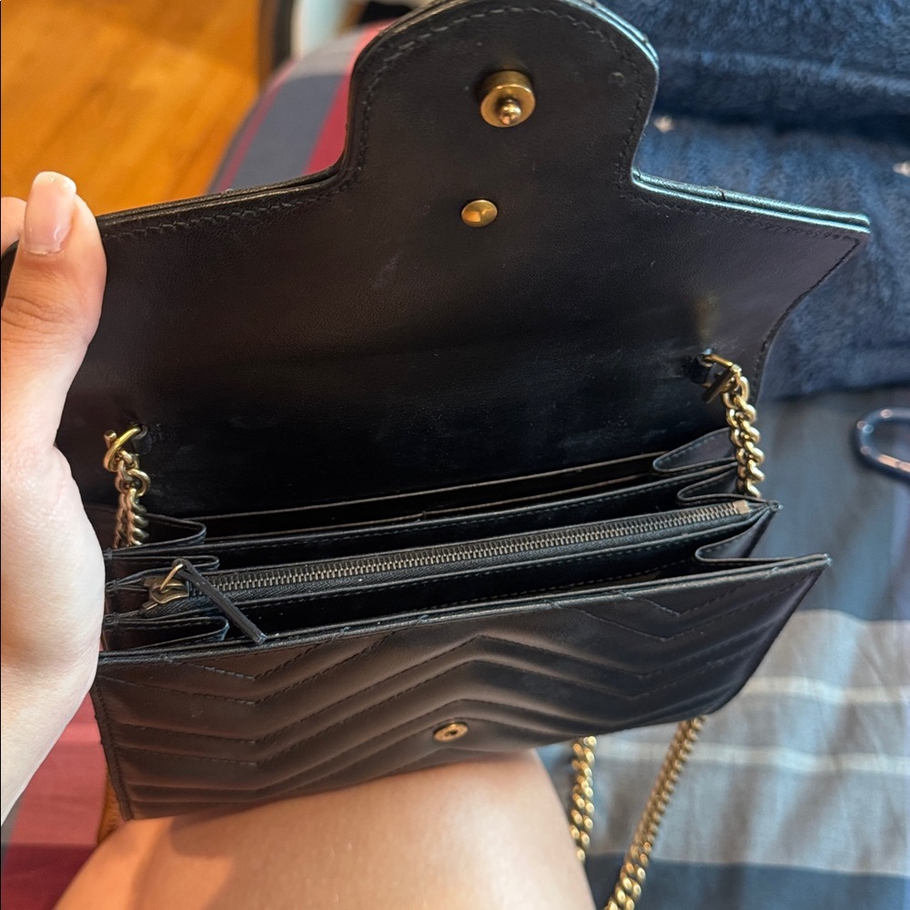 Gucci Black Mini Bag with Gold Logo - Picture 5 of 5